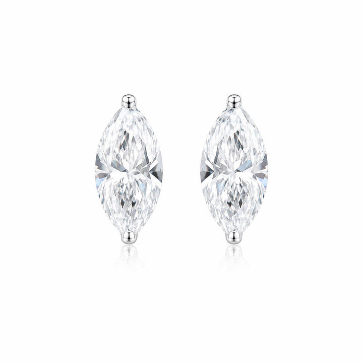 Marquise cut lab grown diamond earrings stud