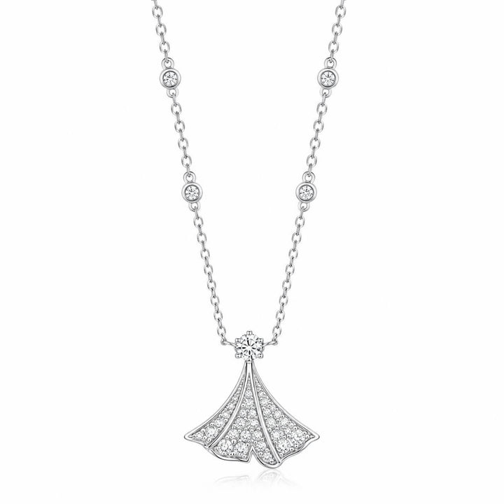 Mermaid tail lab grown diamond pendant necklace