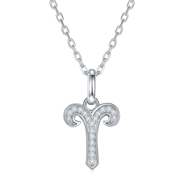 Aries of Zodiac signs Moissanite pendant necklace