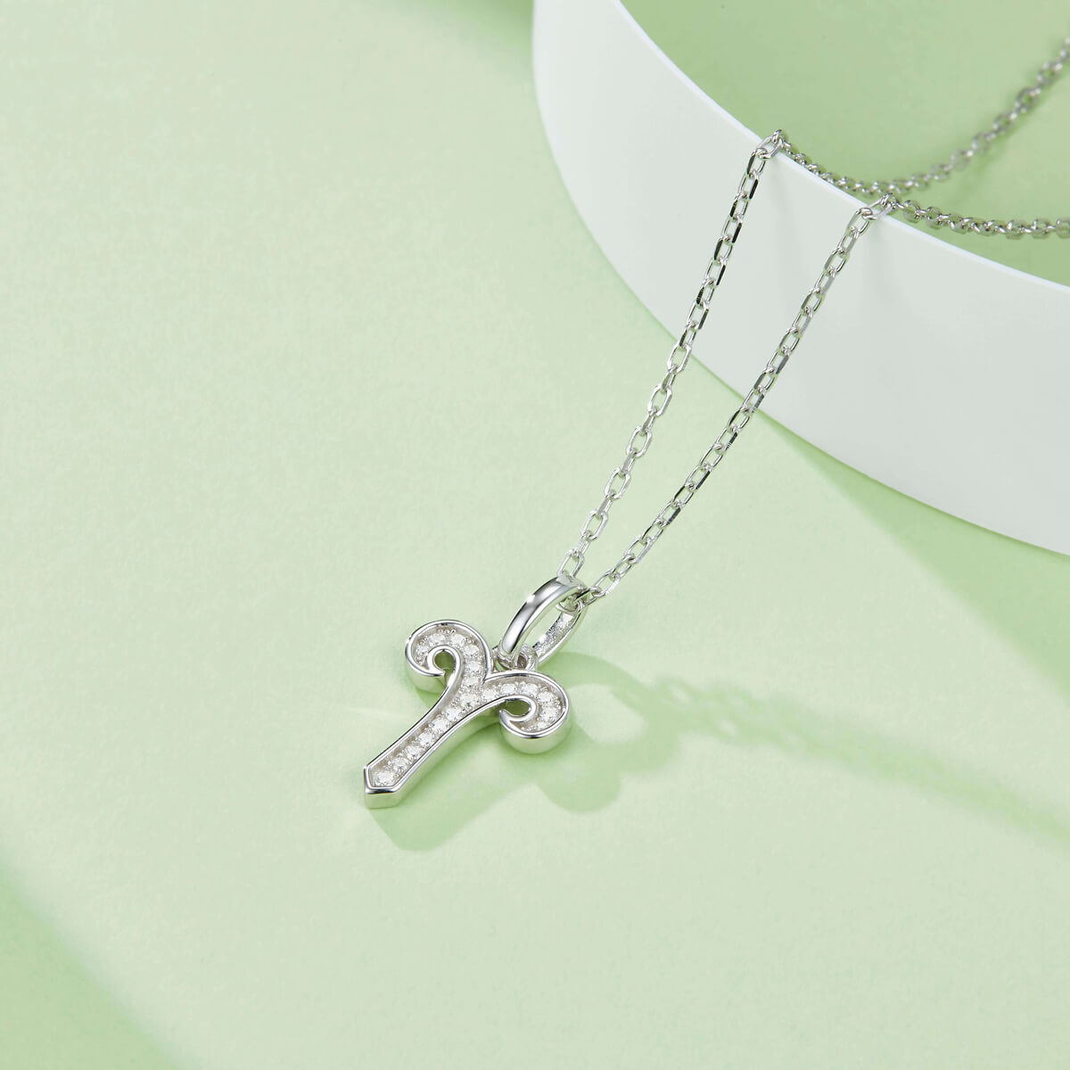 Aries of Zodiac signs Moissanite pendant necklace