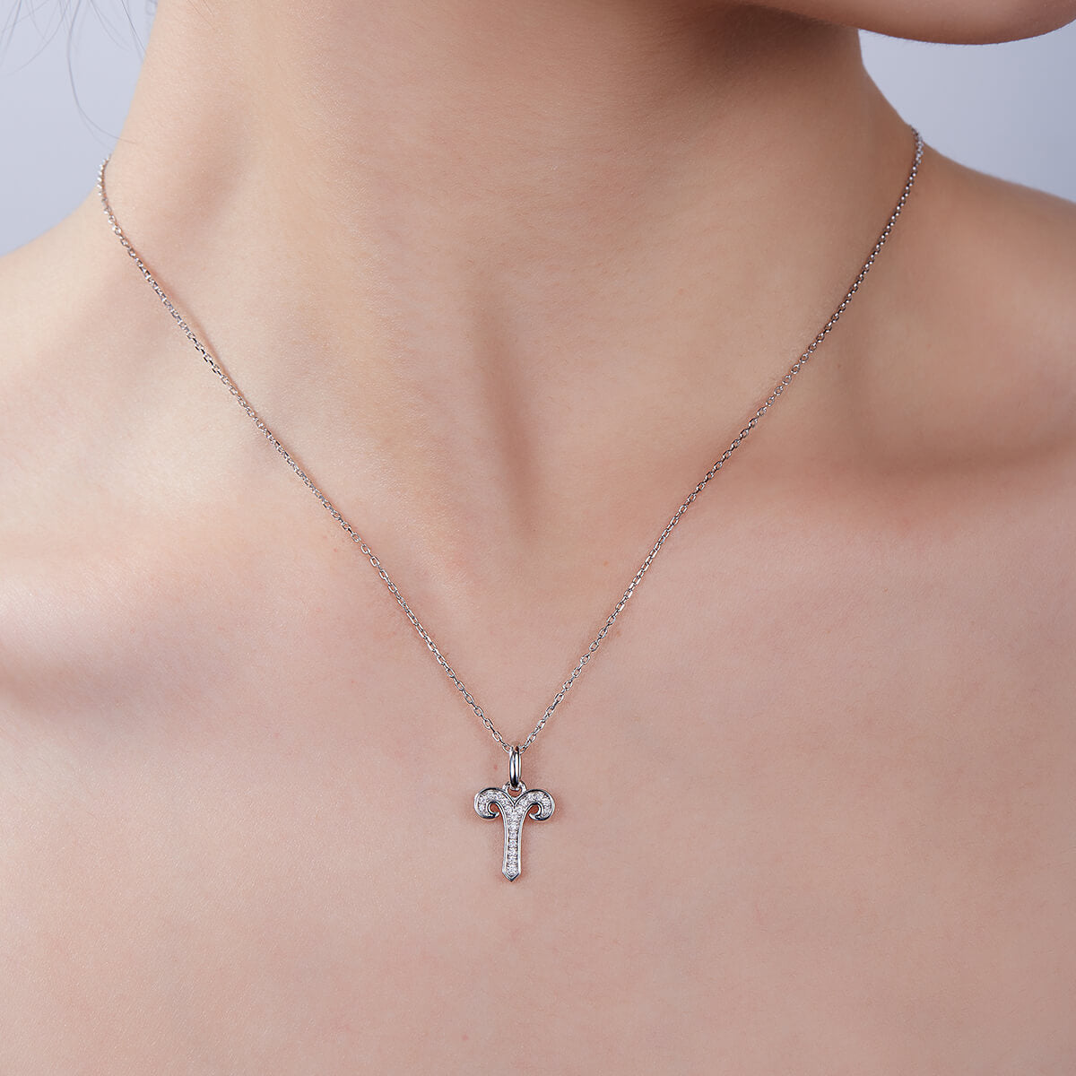 Aries of Zodiac signs Moissanite pendant necklace