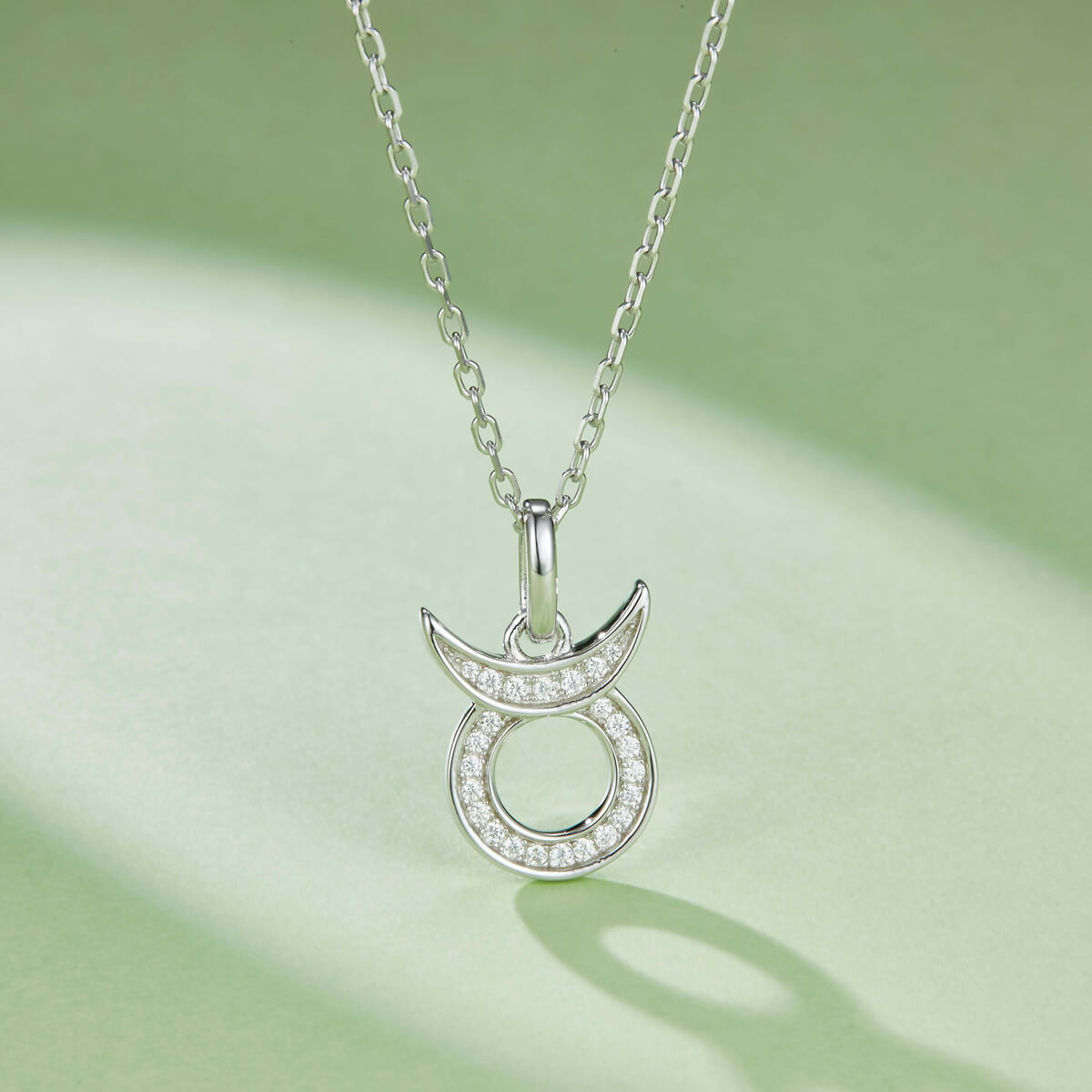 Taurus of Zodiac signs Moissanite pendant necklace