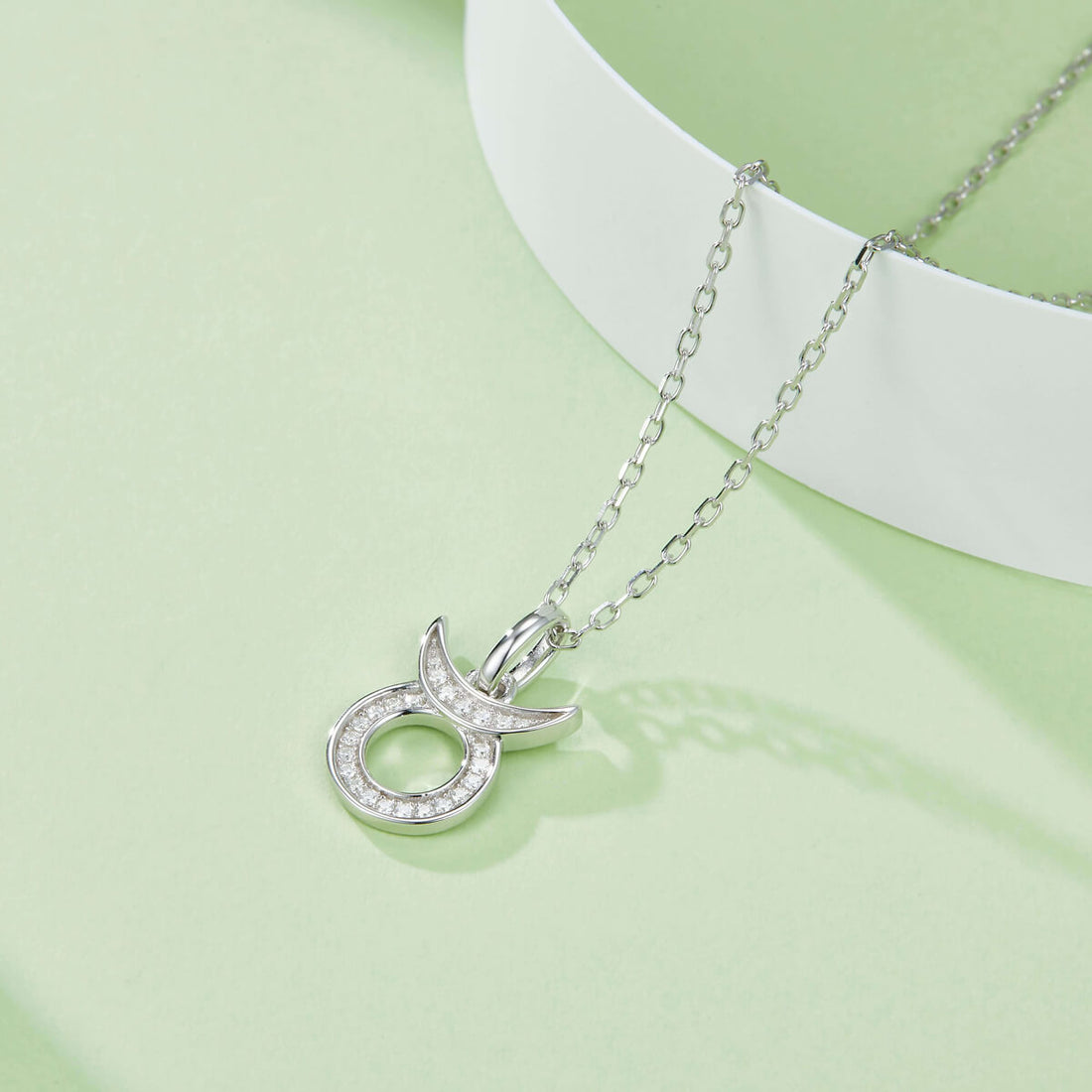 Taurus of Zodiac signs Moissanite pendant necklace