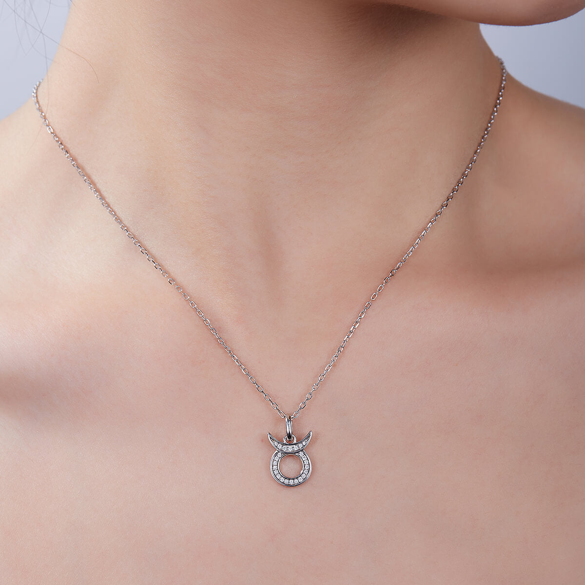 Taurus of Zodiac signs Moissanite pendant necklace