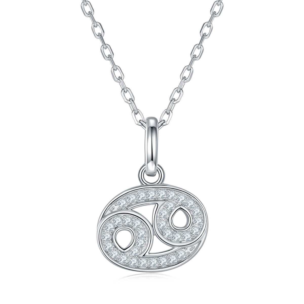 Cancer of Zodiac signs Moissanite pendant necklace