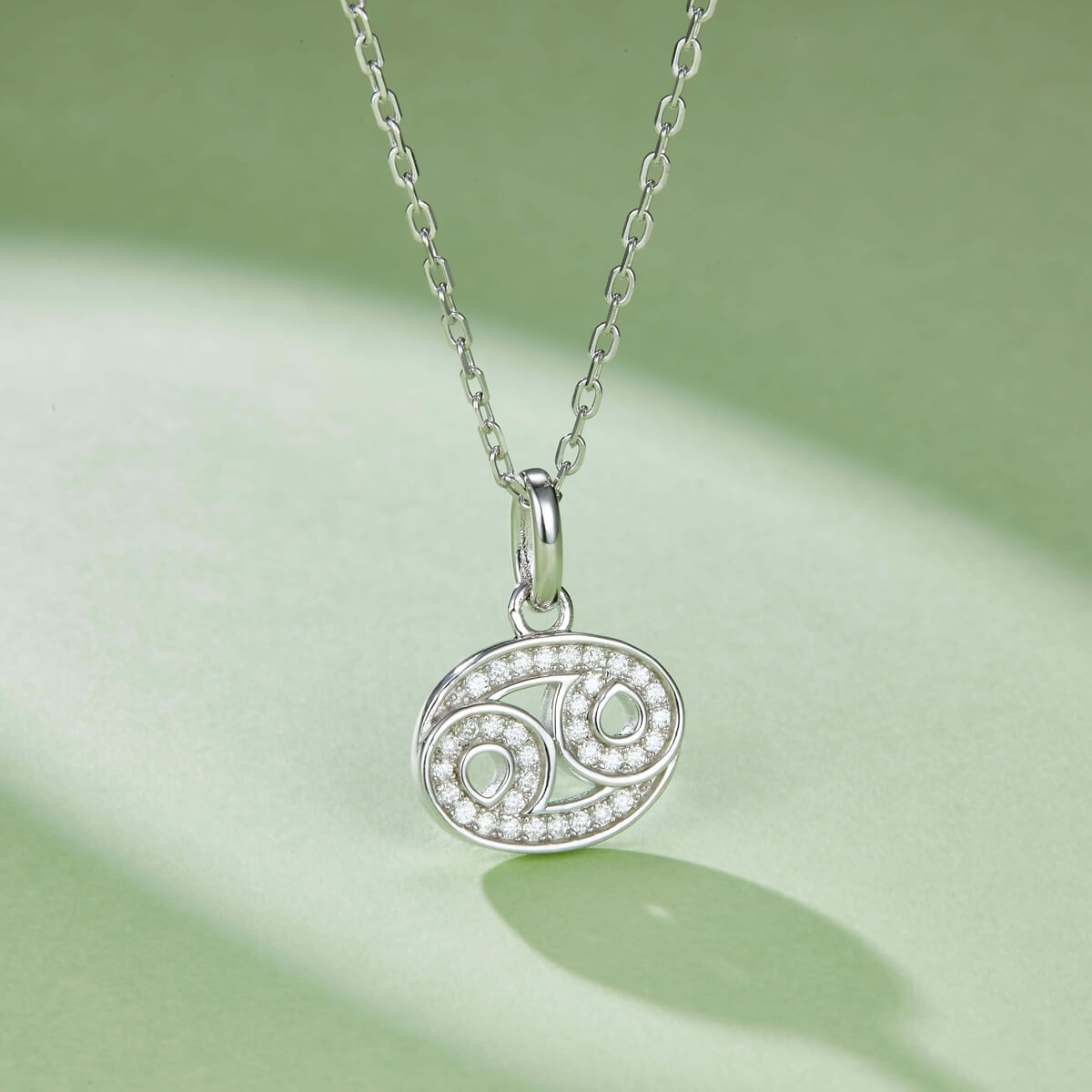 Cancer of Zodiac signs Moissanite pendant necklace