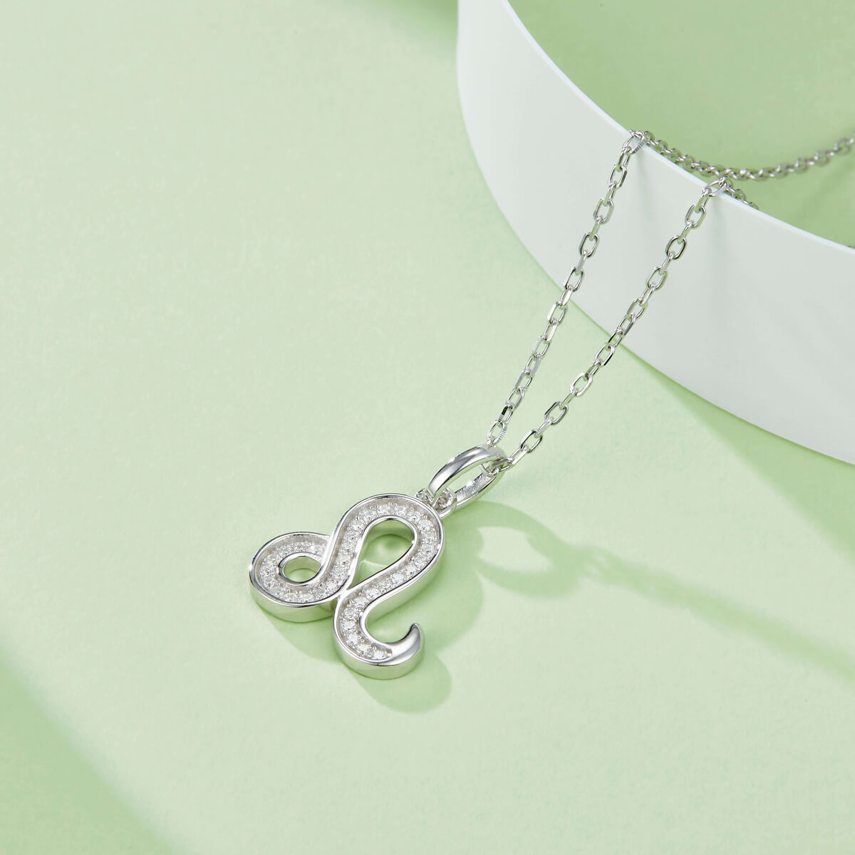 Leo of Zodiac signs Moissanite pendant necklace