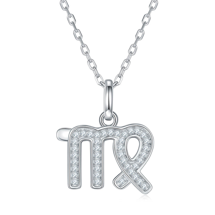 Virgo of Zodiac signs Moissanite pendant necklace