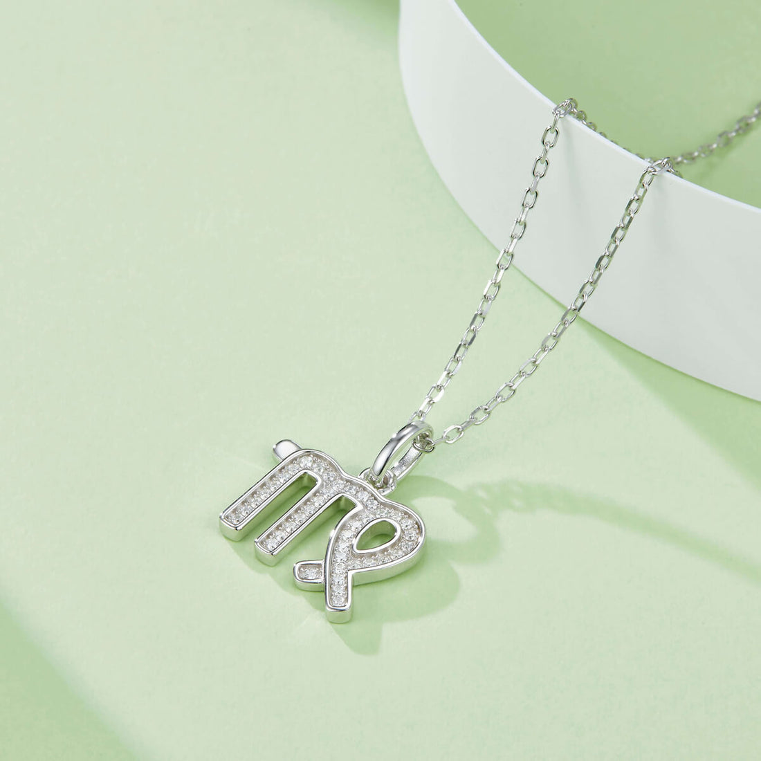 Virgo of Zodiac signs Moissanite pendant necklace