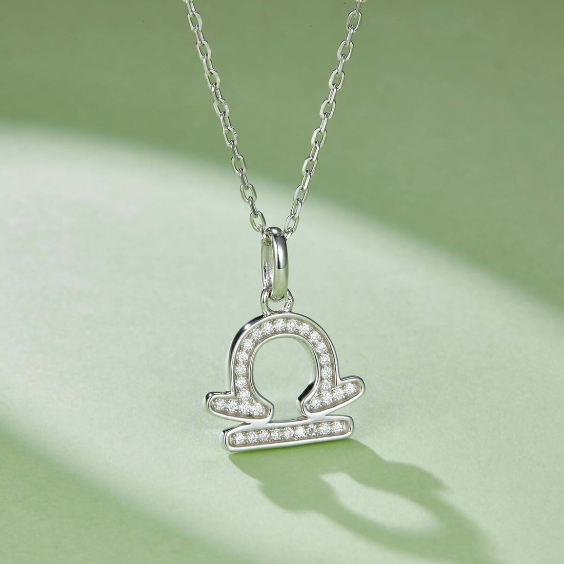 Libra of Zodiac signs Moissanite pendant necklace