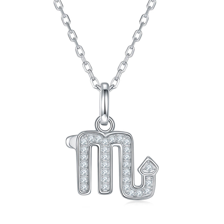 Scorpio of Zodiac signs Moissanite pendant necklace