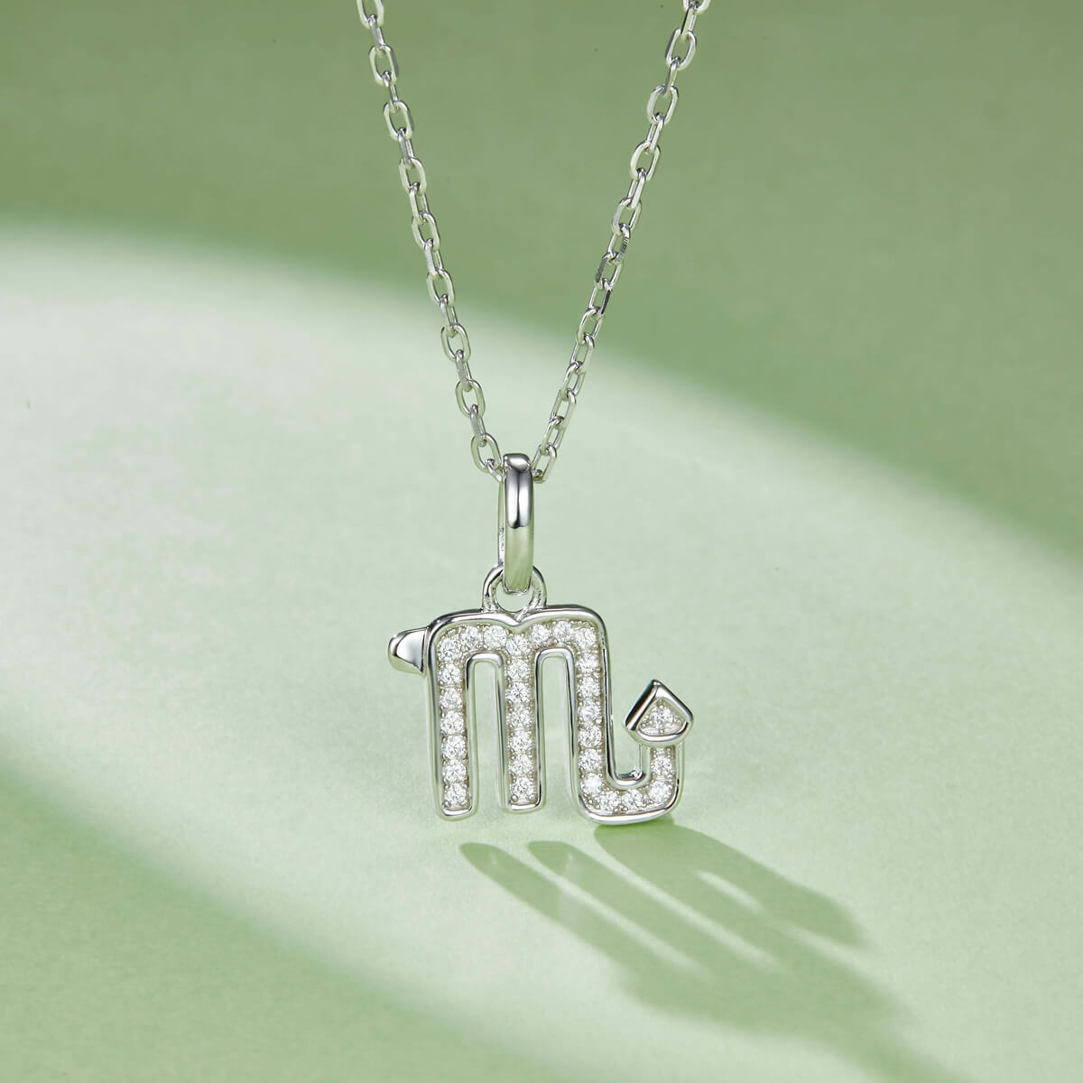 Scorpio of Zodiac signs Moissanite pendant necklace
