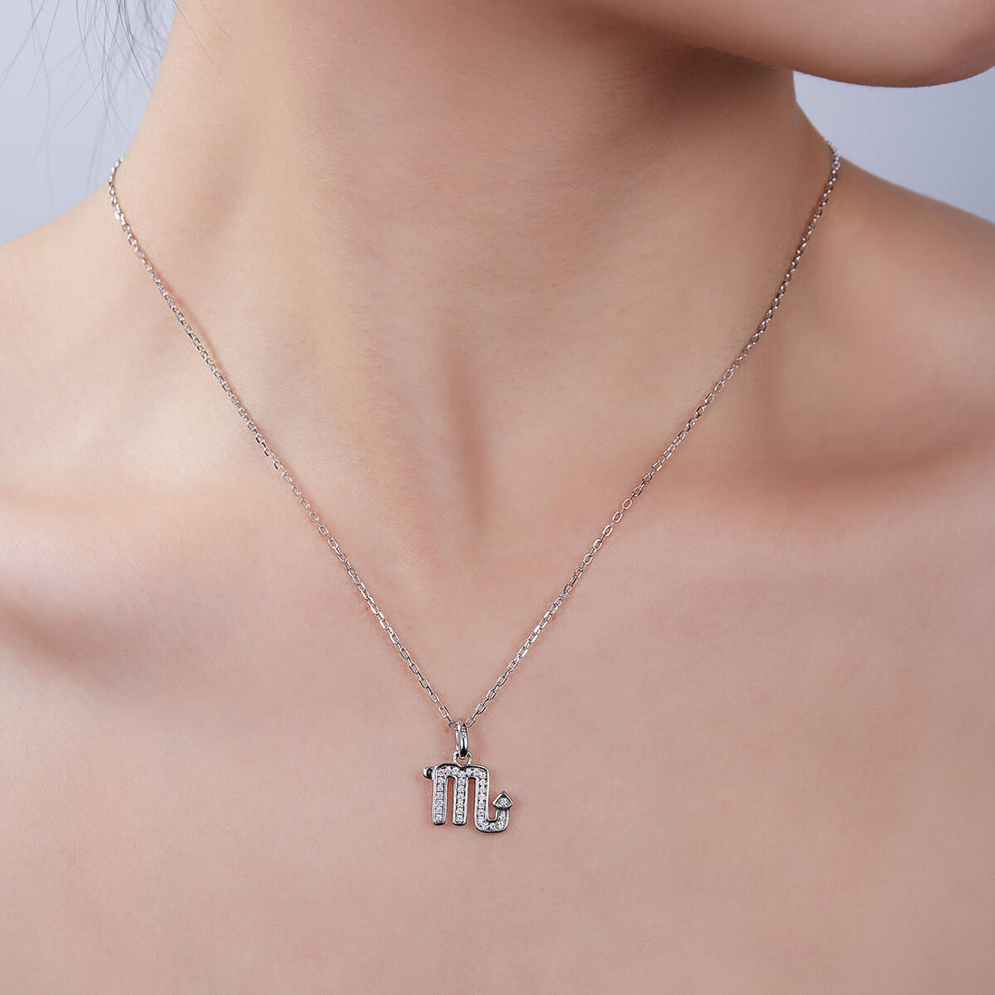 Scorpio of Zodiac signs Moissanite pendant necklace