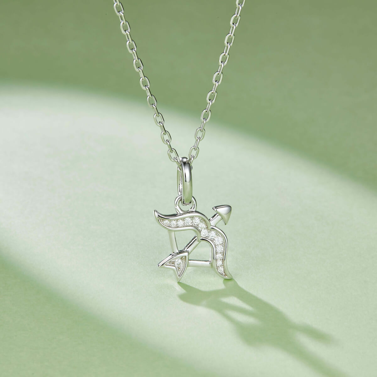 Sagittarius of Zodiac signs Moissanite pendant necklace