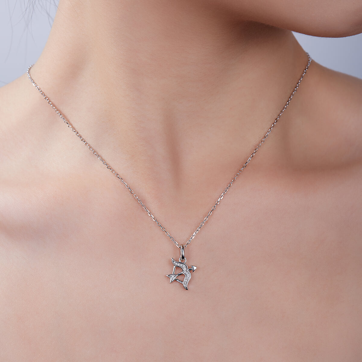 Sagittarius of Zodiac signs Moissanite pendant necklace