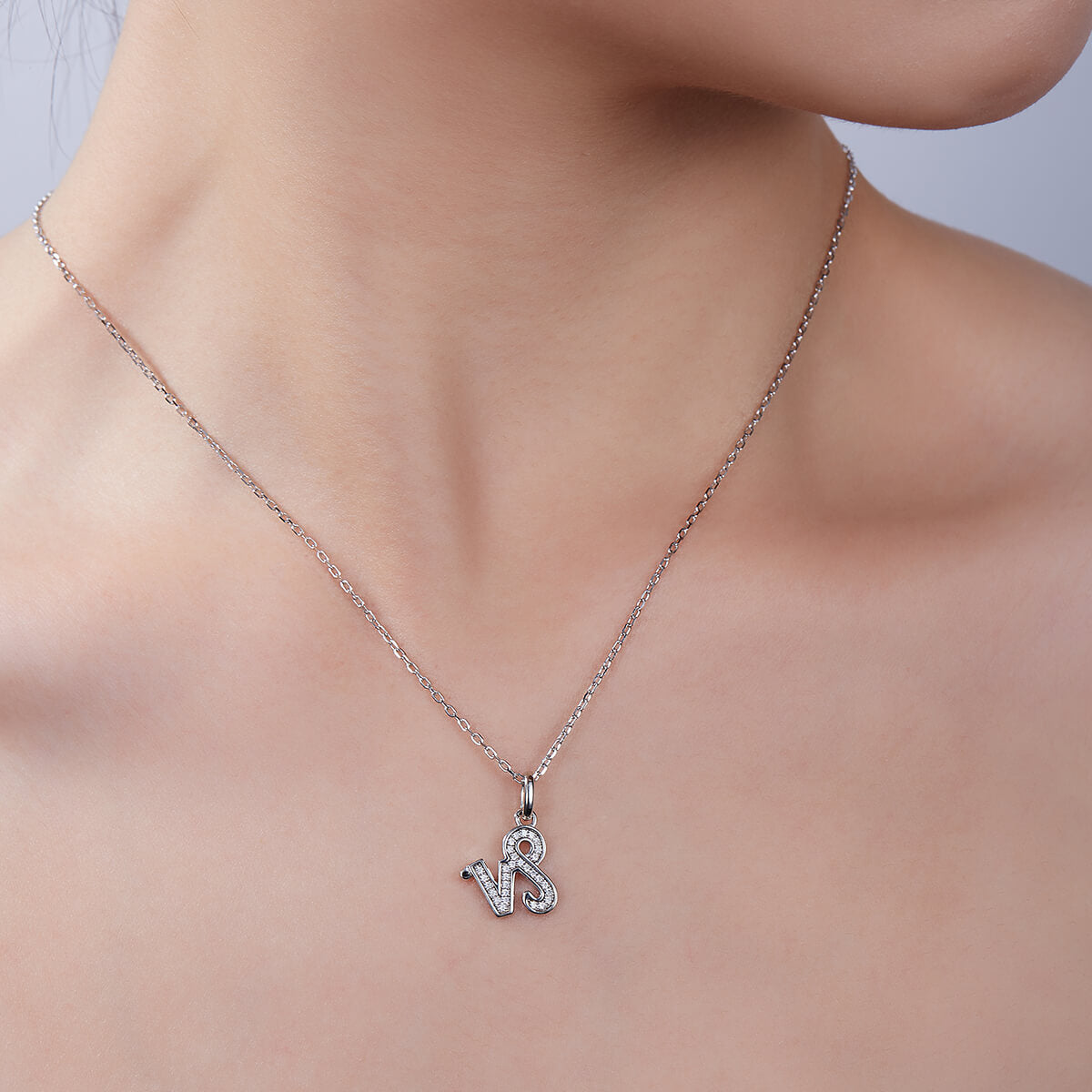 Capricorn of Zodiac signs Moissanite pendant necklace