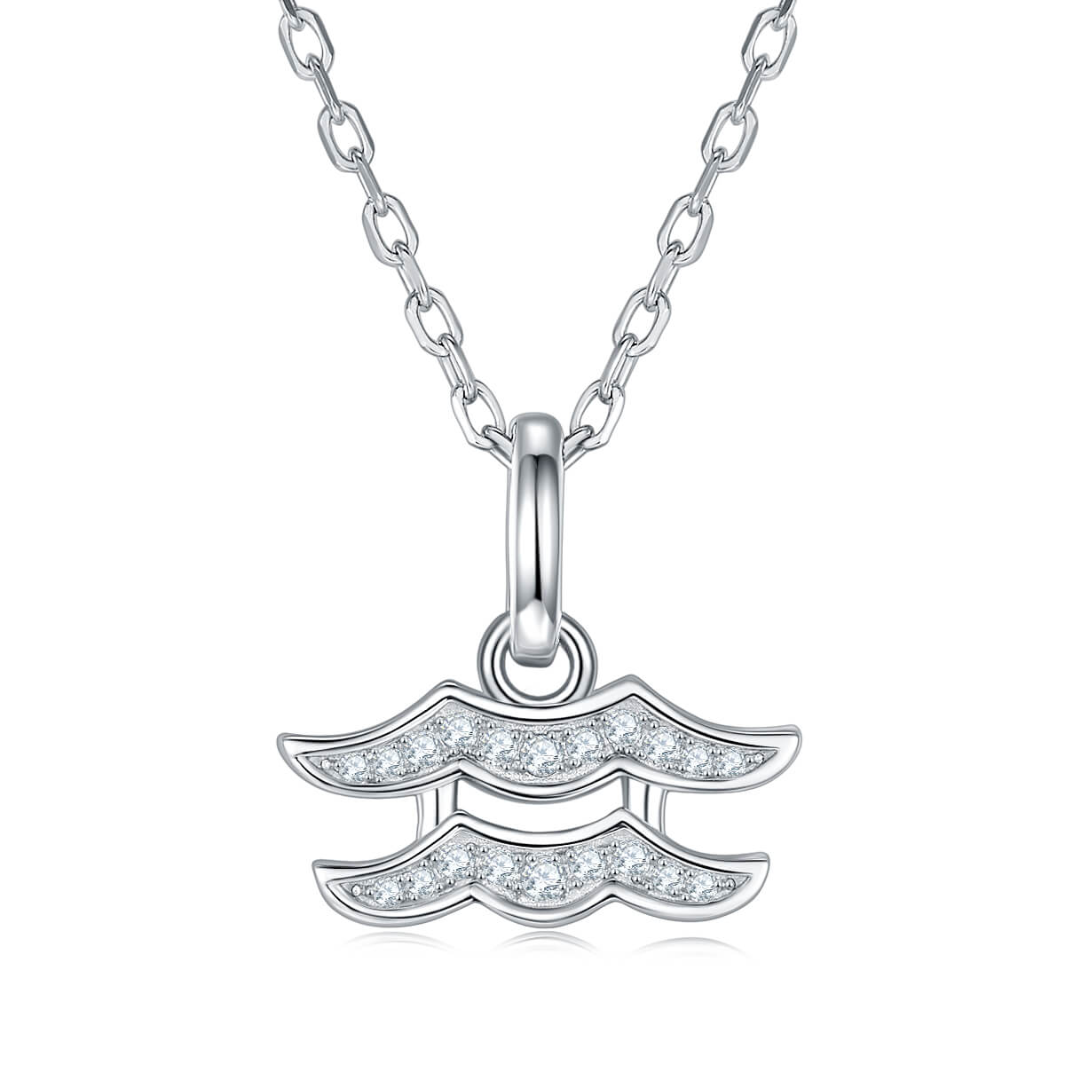 Aquarius of Zodiac signs Moissanite pendant necklace
