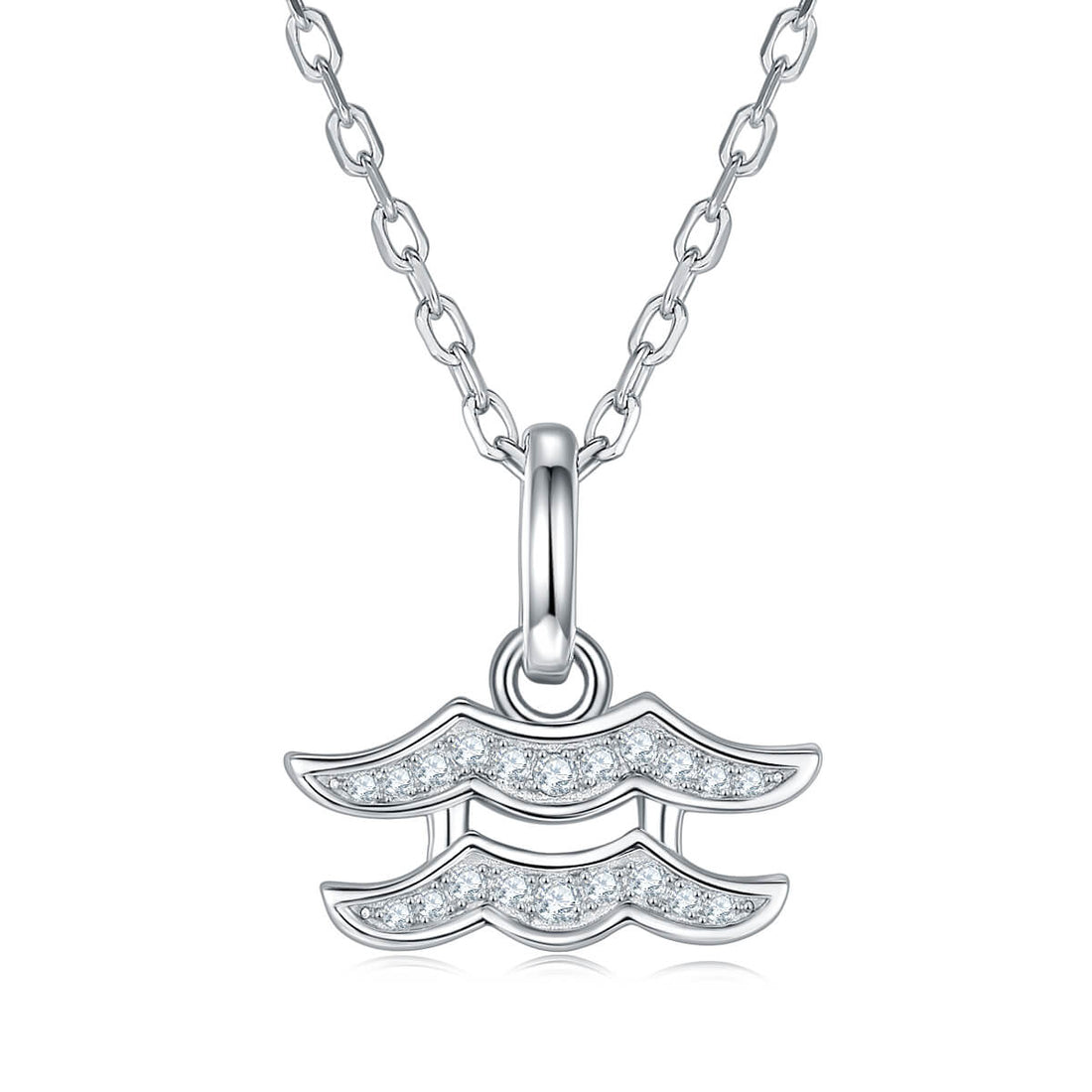 Aquarius of Zodiac signs Moissanite pendant necklace