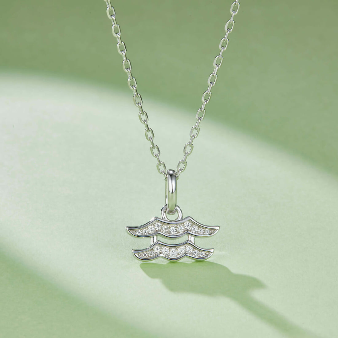 Aquarius of Zodiac signs Moissanite pendant necklace