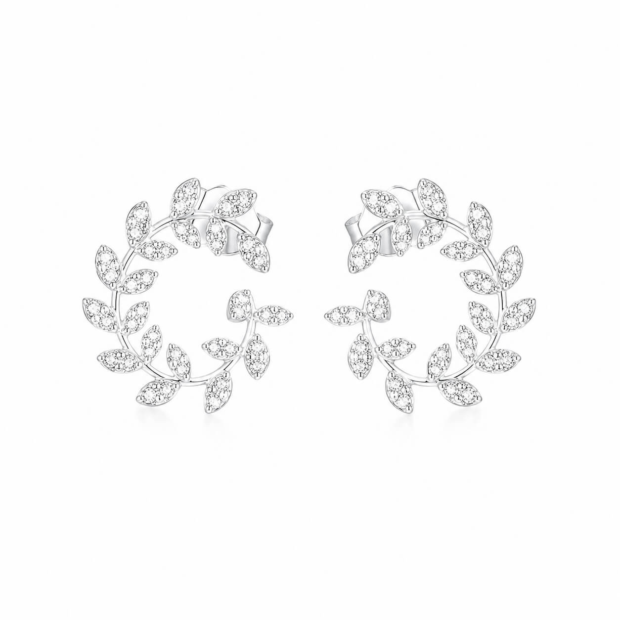 Olive shaped marquise cut lab grown diamond earrings stud