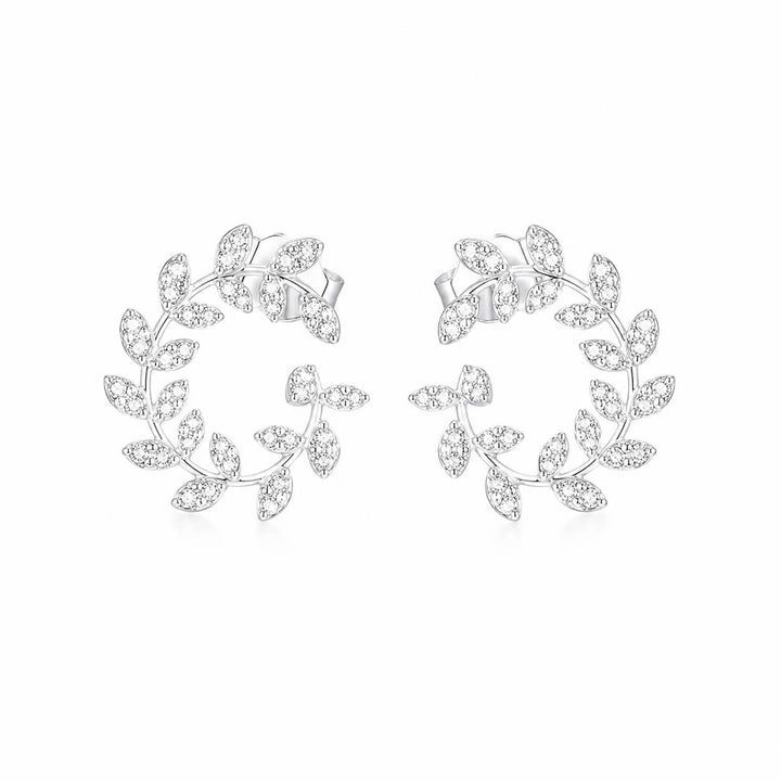 Olive shaped marquise cut lab grown diamond earrings stud