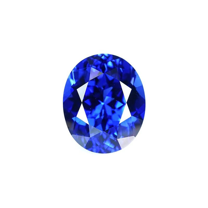 Oval Cut Lab Grown Blue Sapphire