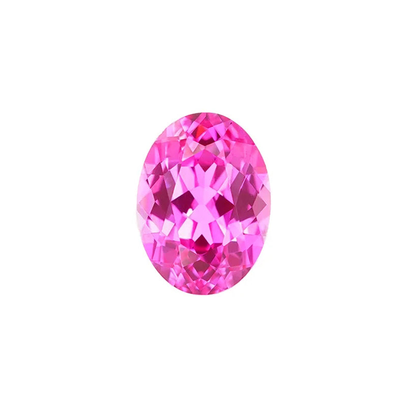 Oval Cut Lab Grown Hot Pink Sapphire