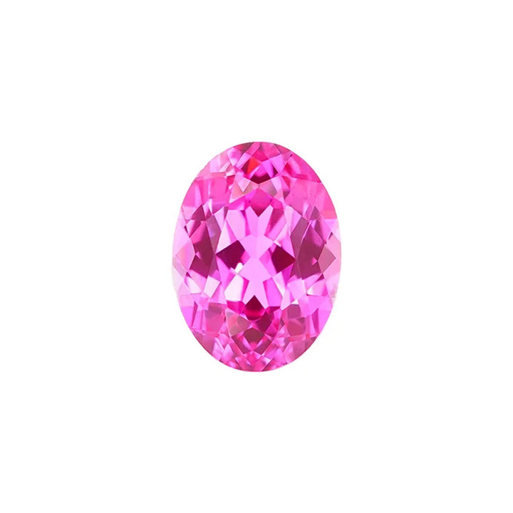 Oval Cut Lab Grown Hot Pink Sapphire