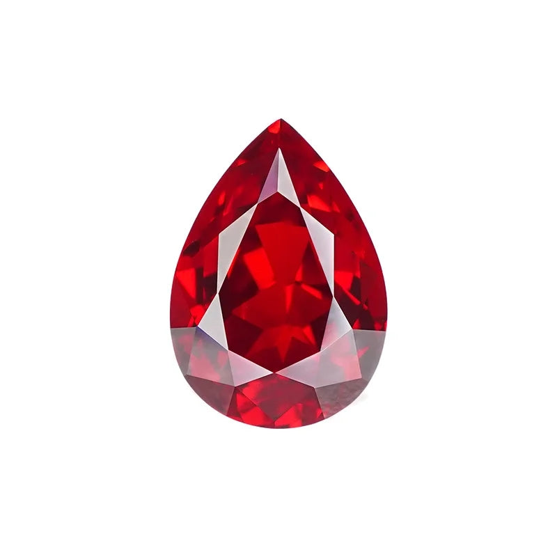 Pear Cut Lab Grown Ruby