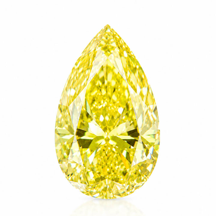 1.03ct VVS2 Pear Cut Lab Grown Yellow Diamond