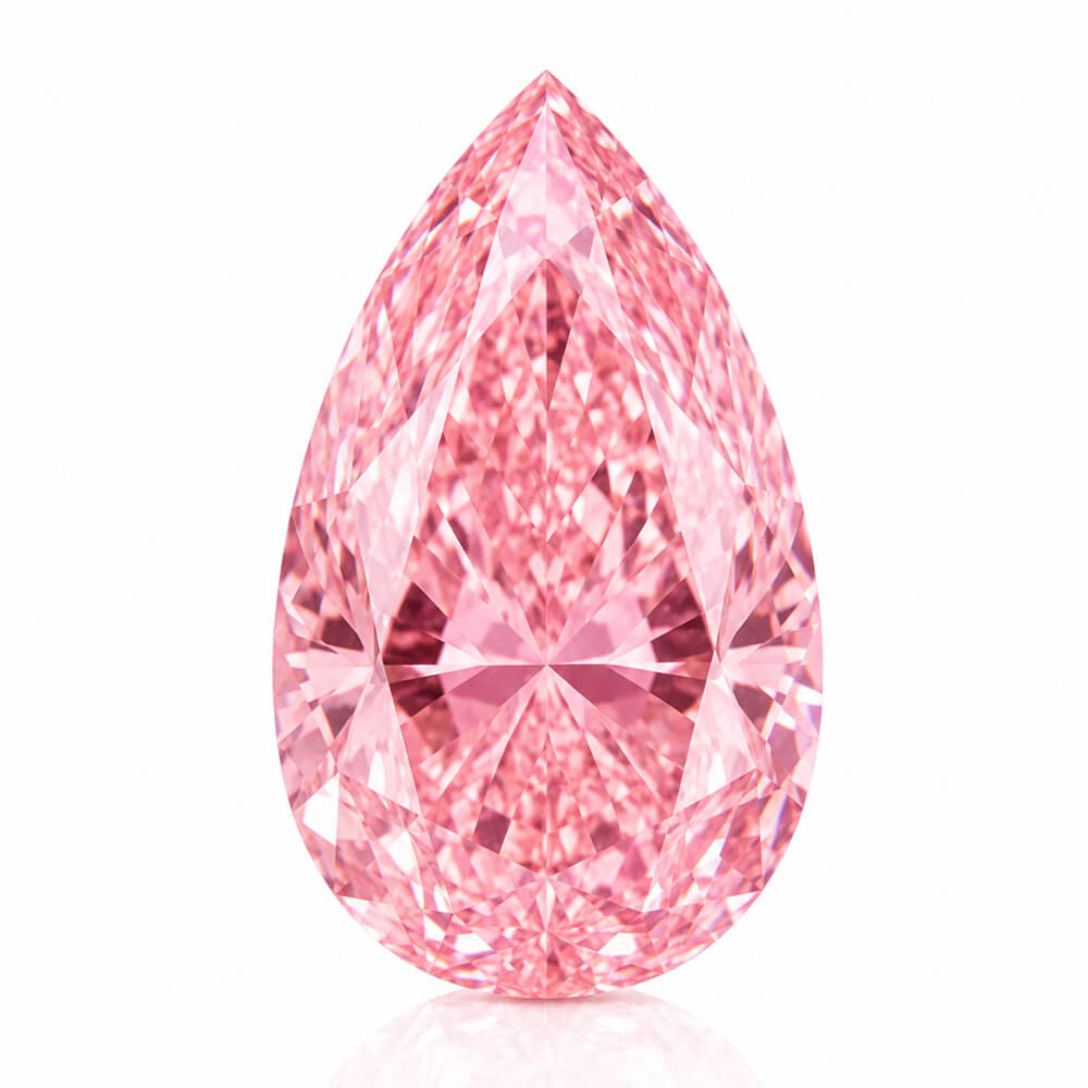 2.15ct VVS2 Pear Cut Lab Grown Pink Diamond