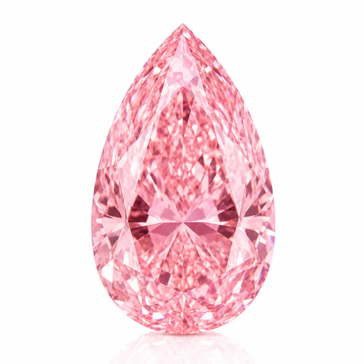 8.18ct VS1 Pear Cut Lab Grown Pink Diamond