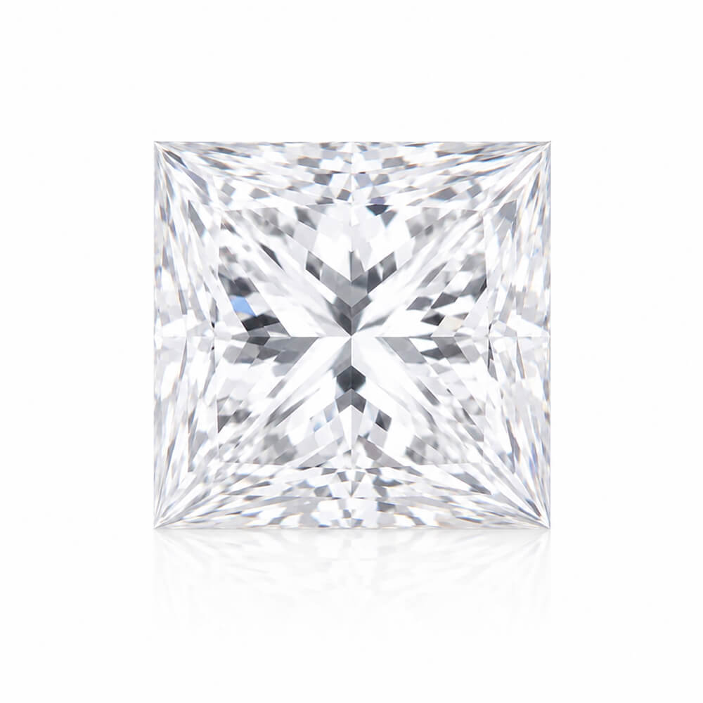 3.02ct D VVS1 Princess Cut Lab Grown Diamond