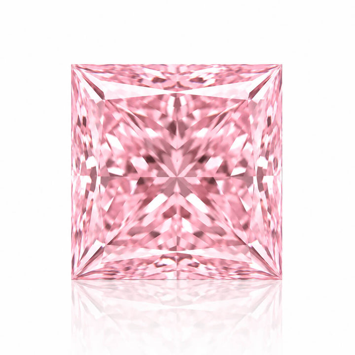 2.51ct VS1 Princess Cut Lab Grown Pink Diamond