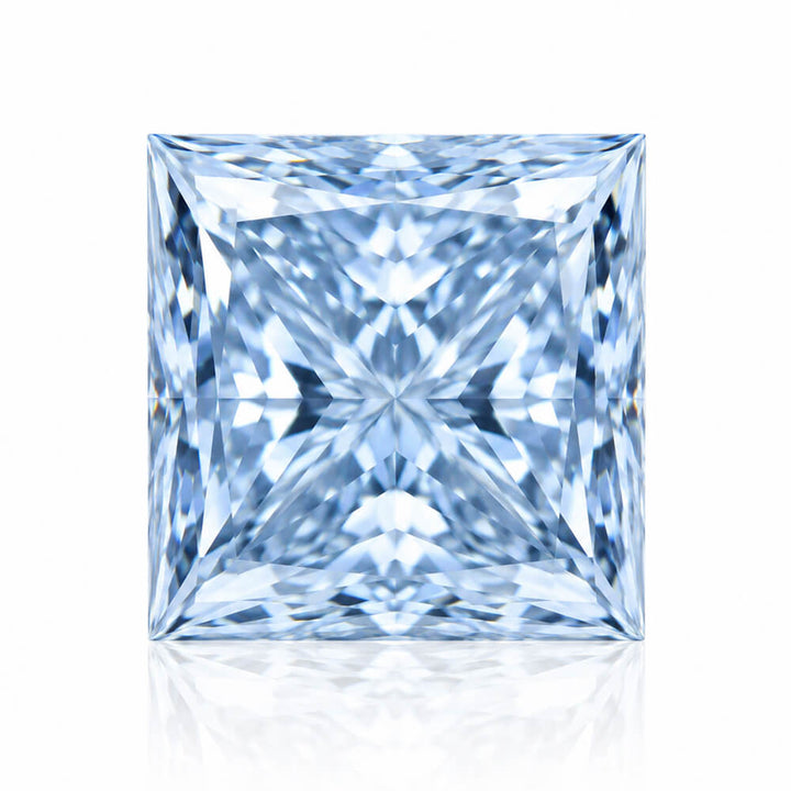 2.65ct VS1 Princess Cut Lab Grown Blue Diamond