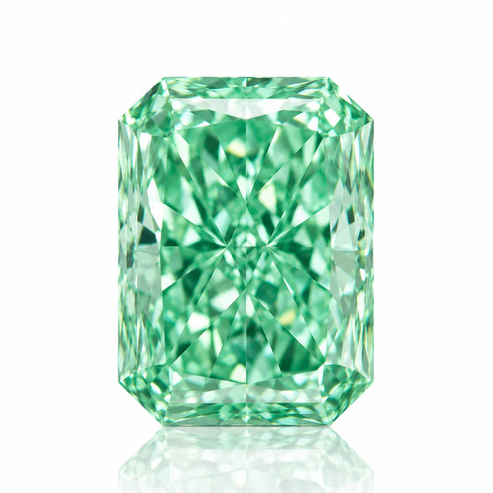 2.59ct VS1 Radiant Cut Lab Grown Green Diamond
