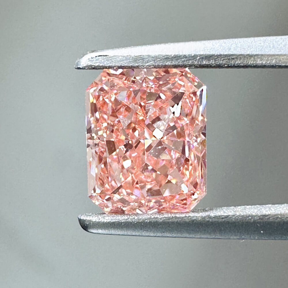 2.57ct VS1 Radiant Cut Lab Grown Pink Diamond