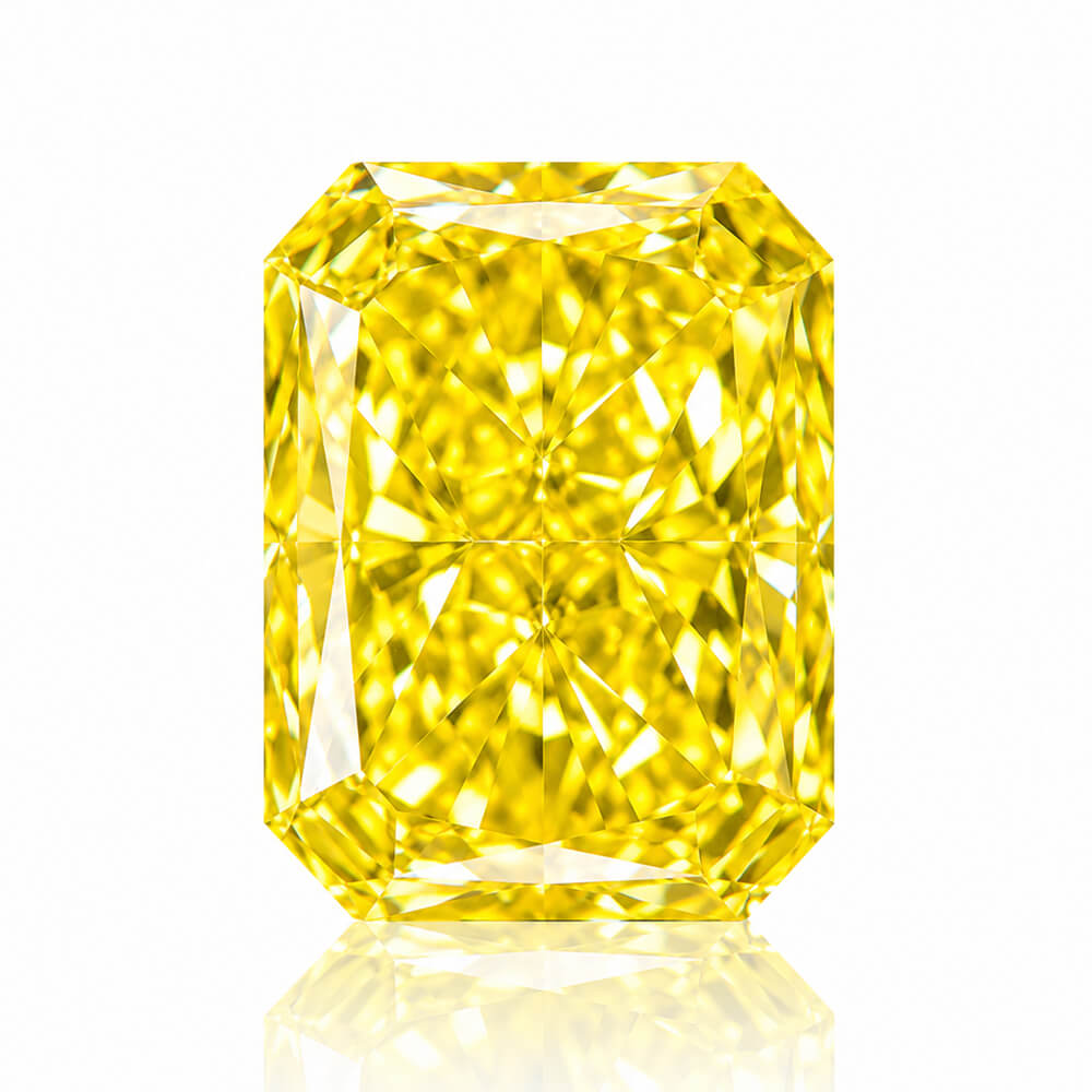 2.20ct VVS2 Radiant Cut Lab Grown Yellow Diamond