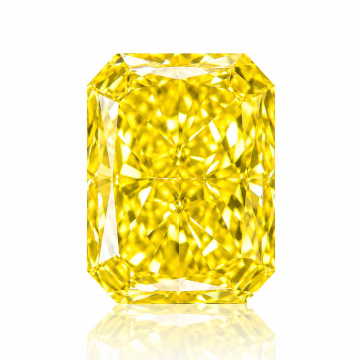2.10ct VVS2 Radiant Cut Lab Grown Yellow Diamond