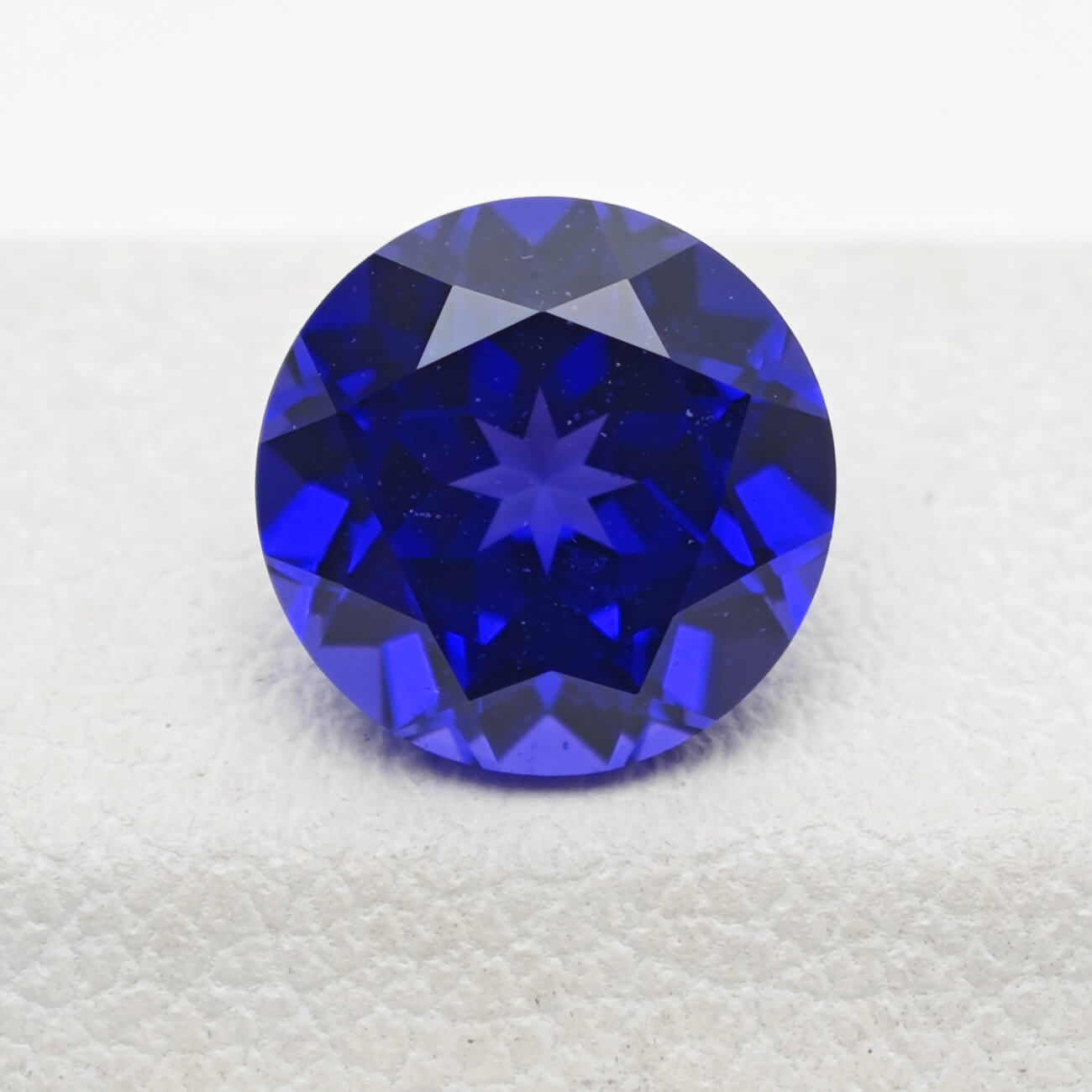 Round Brilliant Cut Lab Grown Blue Sapphire