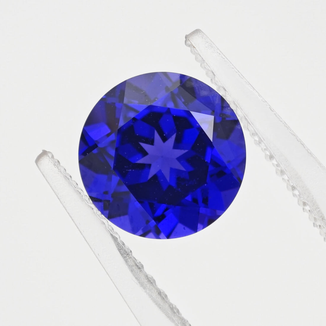 Round Brilliant Cut Lab Grown Blue Sapphire