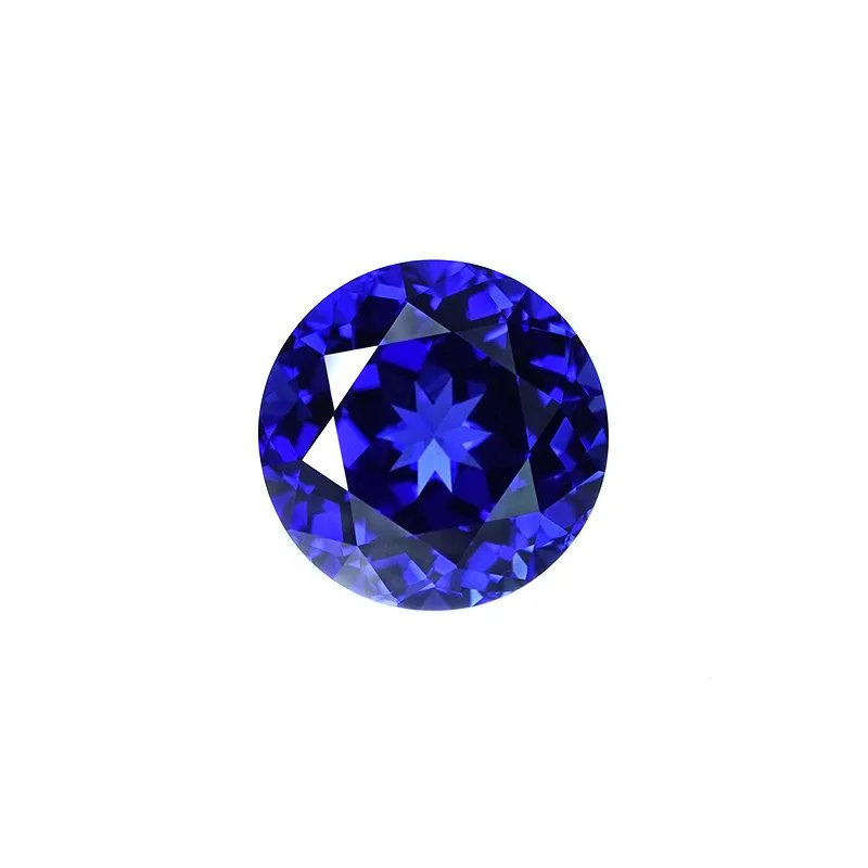 Round Brilliant Cut Lab Grown Blue Sapphire
