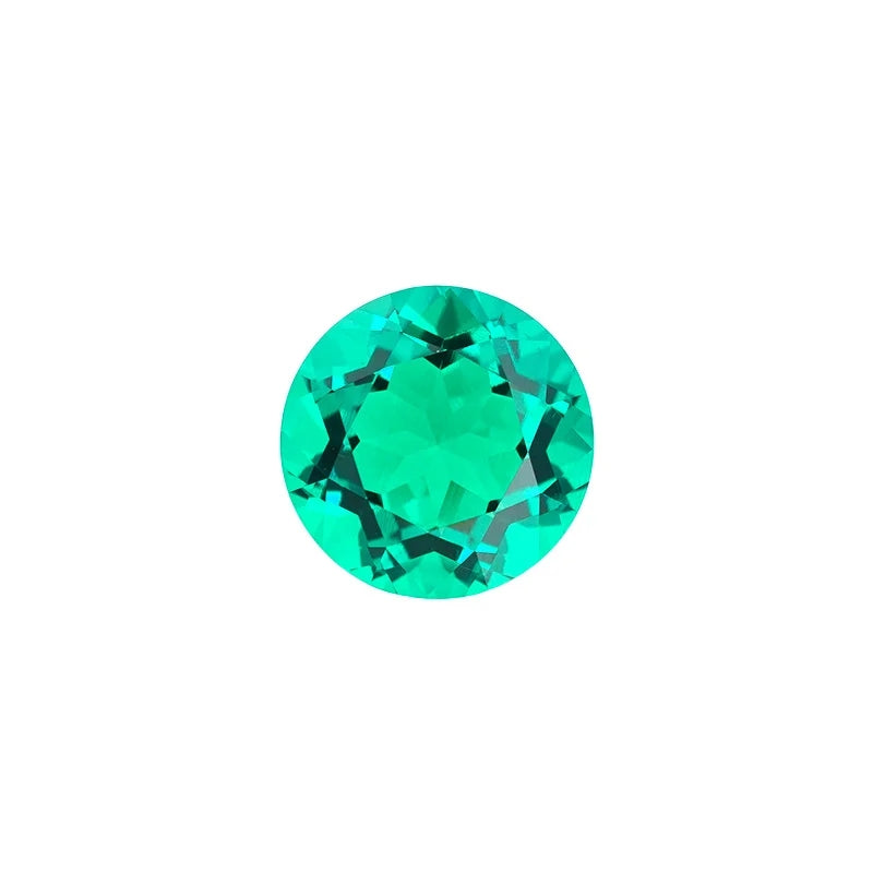 Round Brilliant Cut Lab Grown Emerald