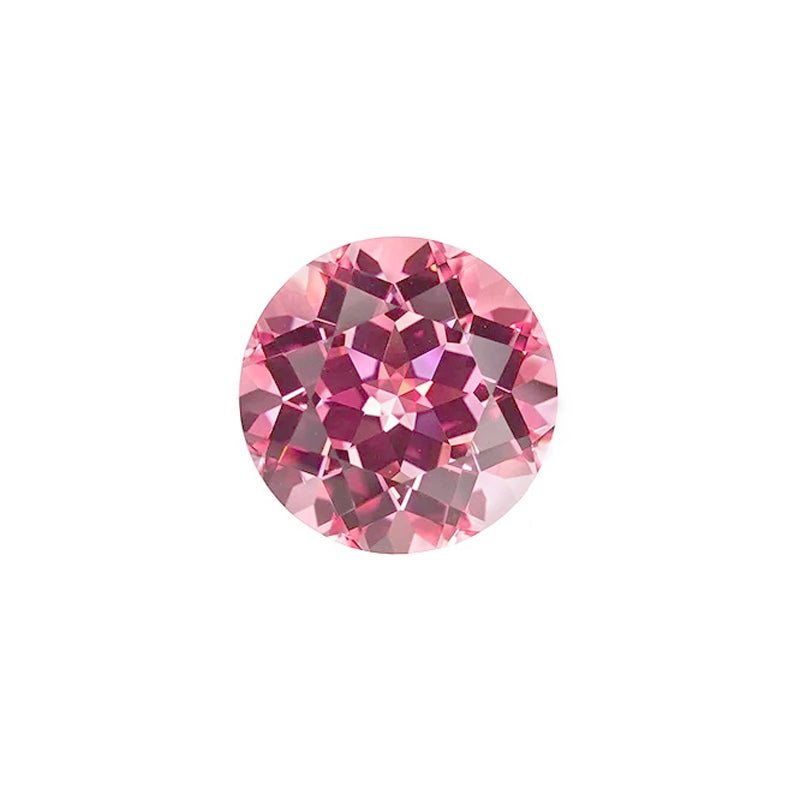 Round Brilliant Cut Lab Grown Padparadscha
