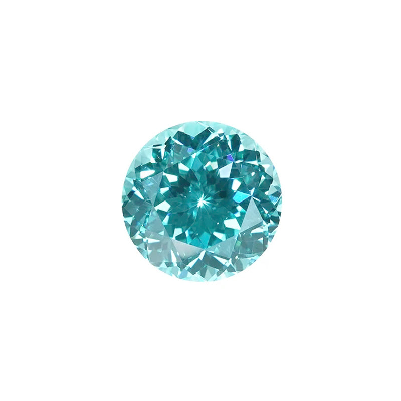 Round Brilliant Cut Lab Grown Paraiba Tourmaline