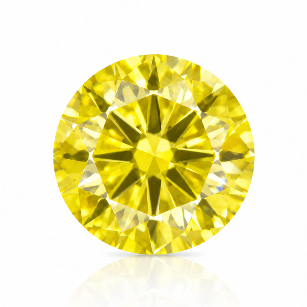 1.16ct VVS2 Round Cut Lab Grown Yellow Diamond