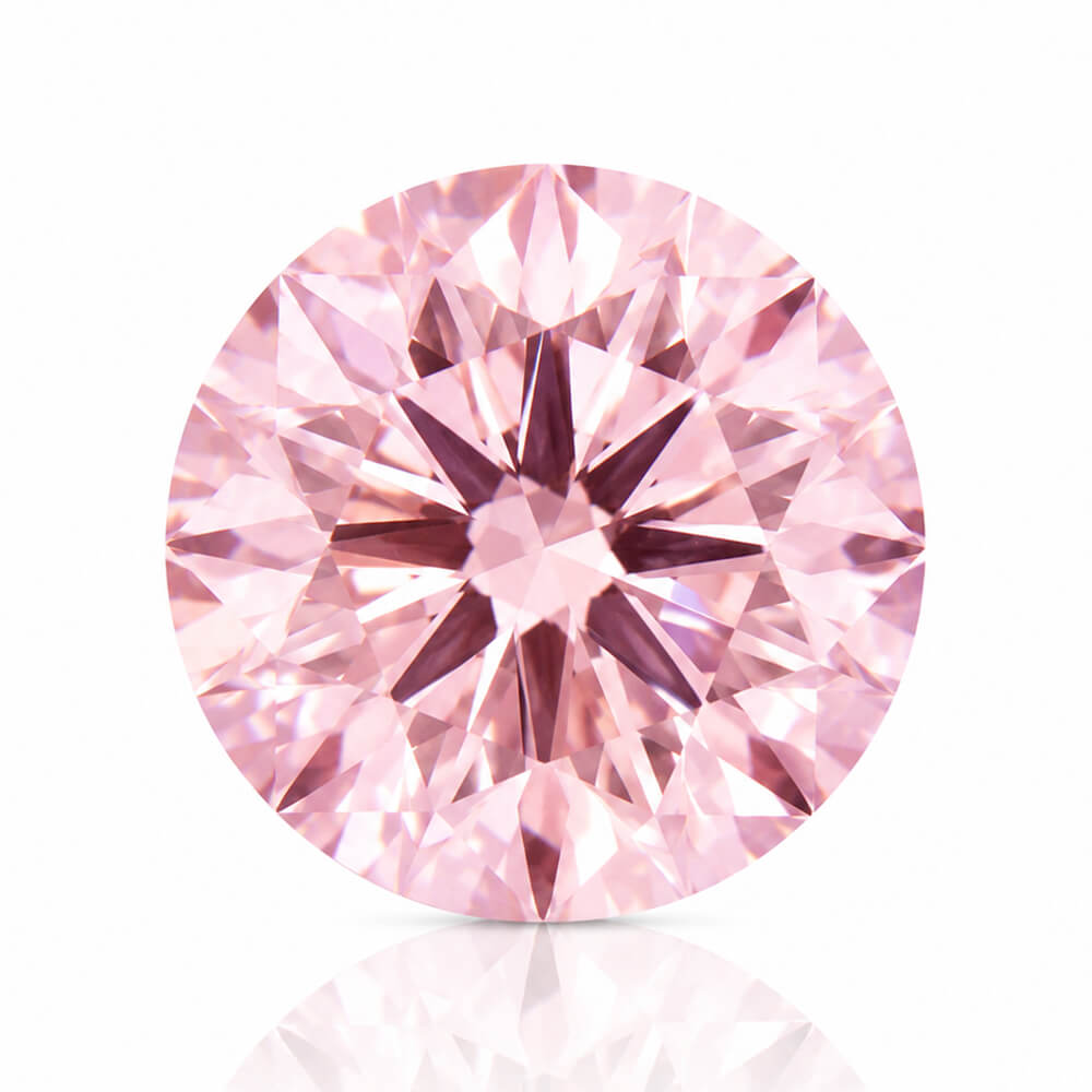 1.06ct VVS2 Round Cut Lab Grown Pink Diamond