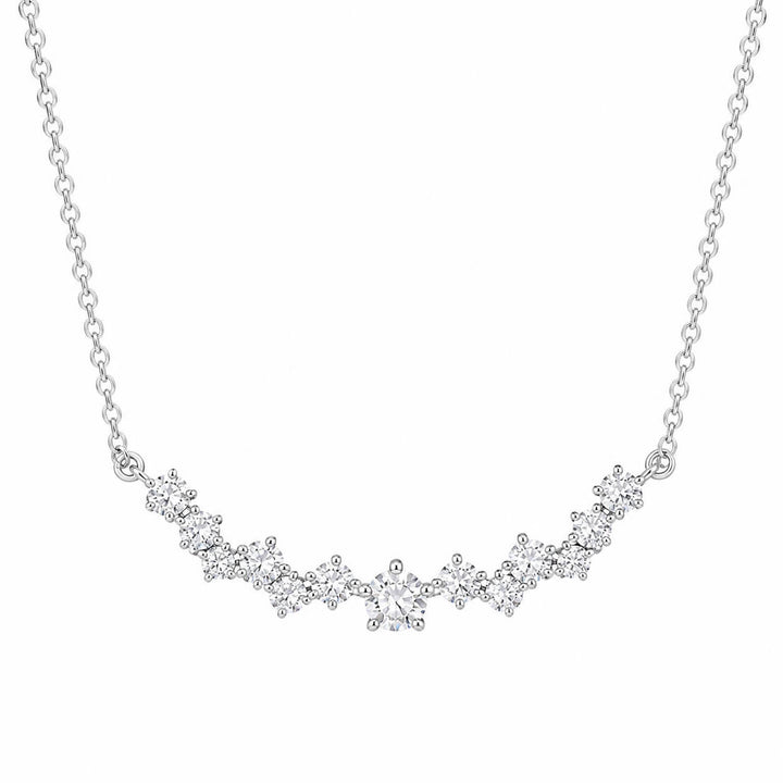 Smiling star lab grown diamond pendant necklace