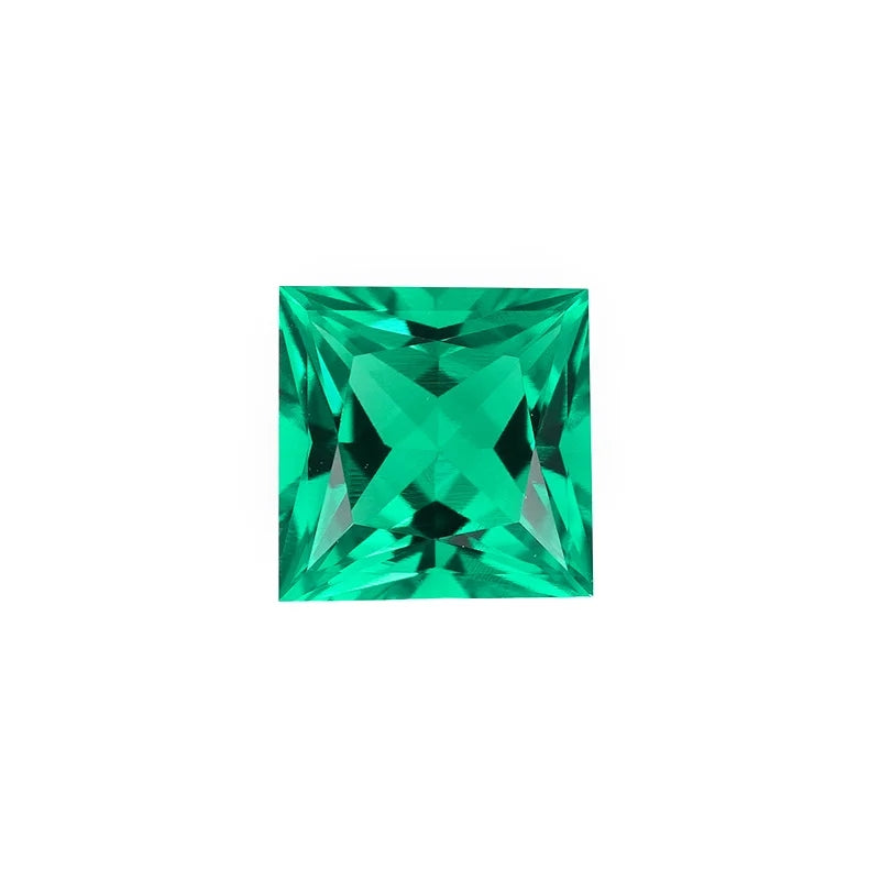 Princess Cut Lab Grown Emerald