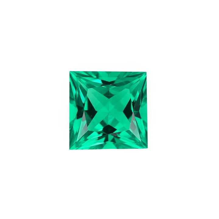 Princess Cut Lab Grown Emerald